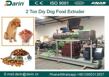 Kibble Köpek Pet Gıda Ekstrüder Ekipmanları / Çift Vidalı İşleme Makinesi