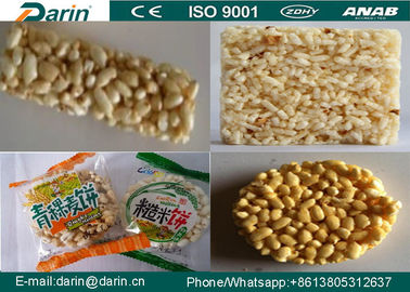 Gıda sınıfı Şişirilmiş Pirinç Tahıl Bar Yapma Makinesi Saatte 100 ~ 200kg