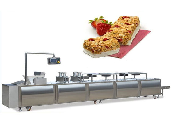 Siemens PLC Granola Bar Yapma Makinesi / Fıstıklı Tahıl Bar Hattı 300~500kg/Saat