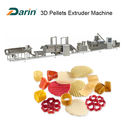 3D Pelet Fritöz Snack Extruder Makinesi 100-150kg / Saat