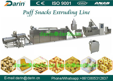 Düşük yakıt tüketimi Snacks Food Puff Extruder Makinesi / puf maker makinesi