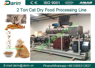 2 Ton Büyük Kapasite Pet Gıda Extruder ekipmanları, Kedi / Balık yemi ekstruder makinesi