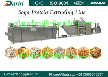 Soya Proteini / Dokuya Koyulmuş Soya Proteini için Sürekli ve Otomatik Soya Extruder Makinesi