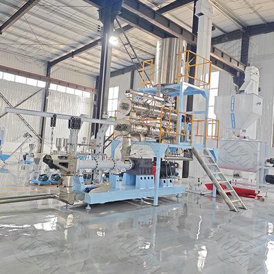 Evcil Köpek Balık Atıştırmalık Üretim Hattı için Çift Vidalı Ekstrüder Makinesi