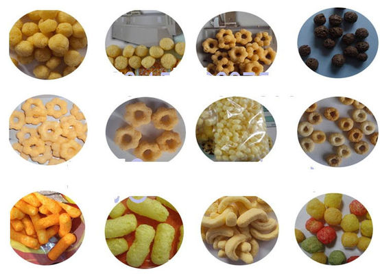 SS304 Mısır Puf Aperatif Makinesi Gıda Ekstrüzyon Makinesi