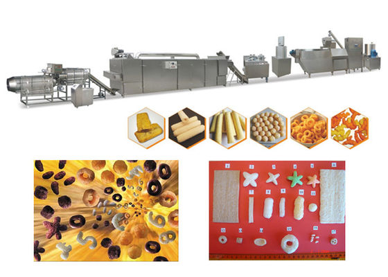 Hızlı Hızlı Yüksek Kapasiteli Puf Snack Makinesi Gıda Mısır Puf Snacks Yapımı