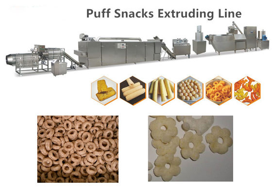 Dayanıklı Puf Snack Makinesi, Gıda CE Puf Snacks Hattı CE Geçti Yapma