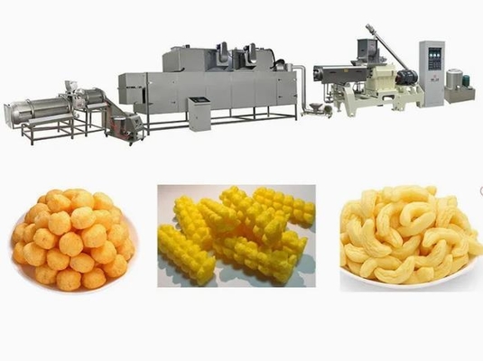 Tam Otomatik Mısır Puff Mısır Ekstrüzyon Makinesi / patates cips maker makinesi
