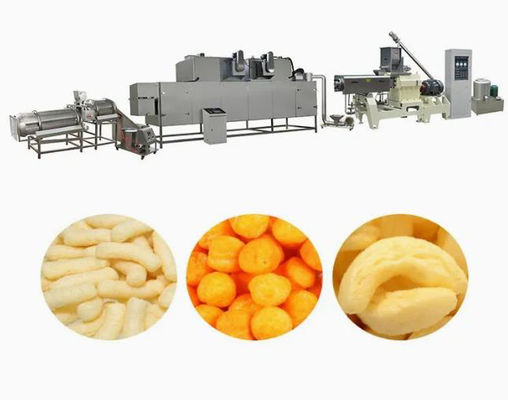Buğday, pirinç için Snack Corn Puff Extruder Makinesi / kabarık tahıl makinesi