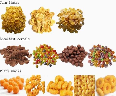 CE Sertifikalı Mısır Puf Ekstrüder Makinesi ve Atıştırmalıklar SS304 380v 50hz 400-500kg/sa