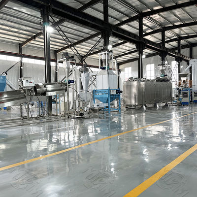 Çift vidalı evcil hayvan besinleri ekstrüzörü 2 - 5 ton köpek besini işleme malzemesi