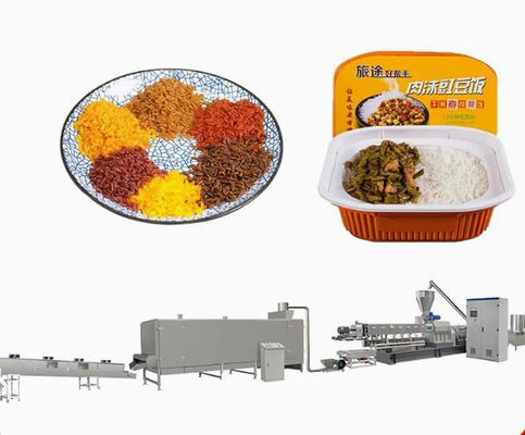 Atıştırmalık Ekstruder Makinesi / CE ile Suni Pirinç Ekstrüzyon Hattı
