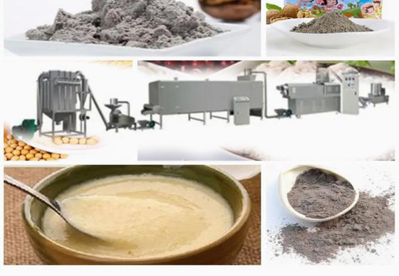 Besleyici bebek pirinci tozu Ekstrüzyon makinesi / üretim hattı