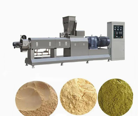 Çift vidalı pirinç tozu gıda ekstrüder makinesi gıda ekstrüzyon ekipmanları 193kw