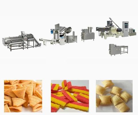 Paslanmaz çelik pelet Bugles Snack Extruder Machine, tek vidalı ekstruder