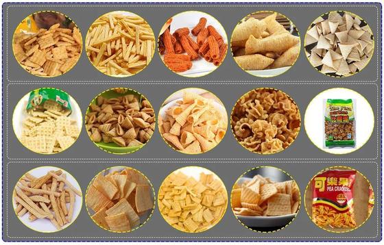 CE ISO9001 Onaylı 3D 2D Extruded kızartma snack gıda işleme hattı