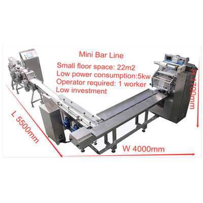 Kesici ile 150mm 90pcs / Min Tahıl Bar Yapma Makinesi