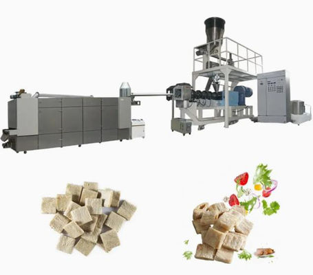 Dokulu Soya Ekstruder Makinesi / soya nuggets ekstruder Üretim Hattı