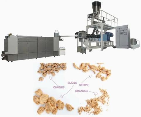 Dokulu Soya Ekstruder Makinesi / soya nuggets ekstruder Üretim Hattı