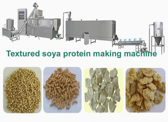 Dokulu Soya Ekstruder Makinesi / soya nuggets ekstruder Üretim Hattı