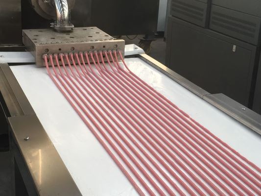 Köpek Eti Şeritleri Soğuk Ekstrüzyon Dövme Makinesi Köpek Maması Et Şeridi Ekstrüzyon Hattı