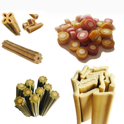 Çeşitli Şekiller Evcil Hayvan Tedavi Makinesi Köpek Çiğniyor Aperatif Gıda İşleme Ekipmanları Ekstruder