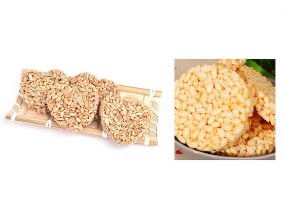 Şişirilmiş Pirinç Kek Makinesi saatte 300 ~ 500kg Kapasite 2017 Siemens Dokunmatik Ekran