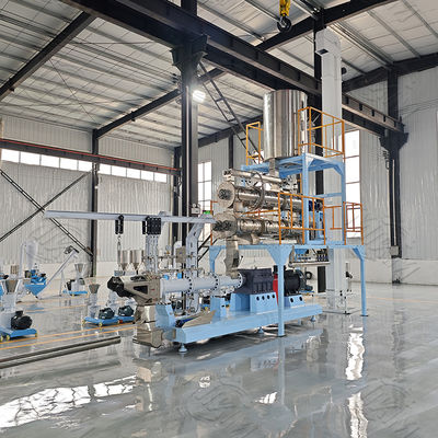 Siemens PLC ile Çift Vidalı Köpek Maması Ekstruder Makinesi