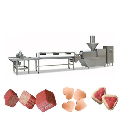 Sarsıntılı Et Yumuşak Köpek Çiğneme Pet Gıda Üretim Hattı Siemens PLC