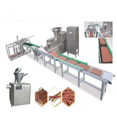 Evcil hayvanlar için günlük gıda/makara Otomatik Et Şeritleri Köpek Tatlıları İşleme hattı