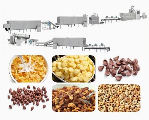 Otomatik Corn Flakes işleme hattı ve kavrulmuş mısır gevreği işleme hattı / mısır gevreği makinesi