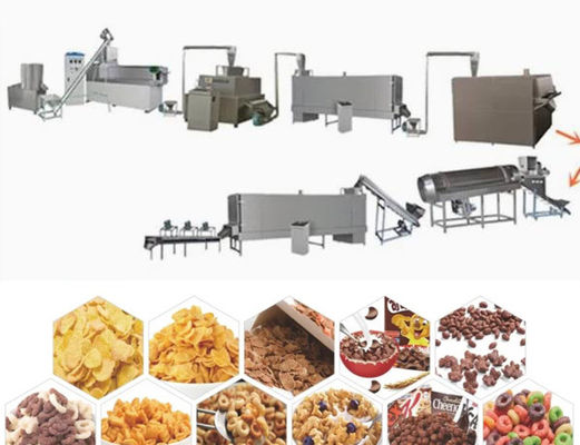 Kızarmış Nestle / Kelloggs Toplu yulafları Mısır gevreği makinesini CE ISO9001 ile