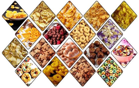 Yüksek Kapasiteli 150kg/Saat Mısır Gevreği İşleme Hattı 304 Paslanmaz Çelik