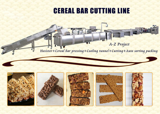 SS 304 Granola Bar Kesme Makinesi Dokunmatik Ekran Kontrolü PTFE PLC