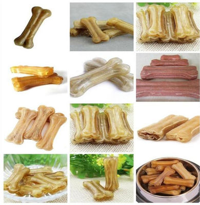 380V, 50 / 60Hz Preslenmiş Rawhide Bones köpek aperatifleri yapma makinesi