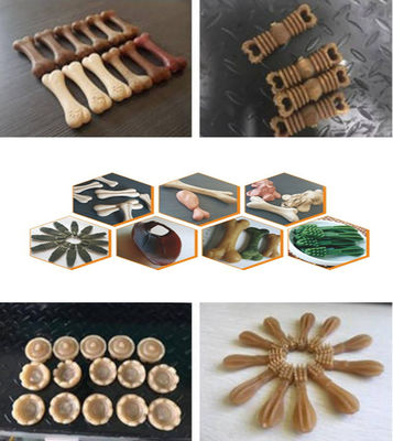 Evcil Hayvan Tedavileri / köpek Chews evcil hayvan gıda ekstrüzyon proses ekipmanları Çok Amaçlı Pet Chews