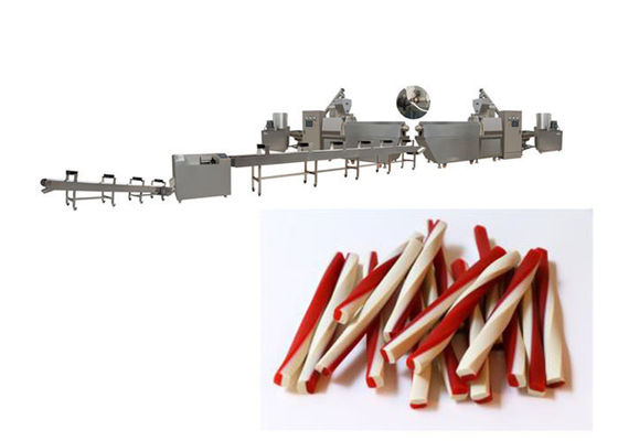 Sakız Aperatifler Ekstrüzyon Makine Pet Favori Çift Renkli Köpek Davranır