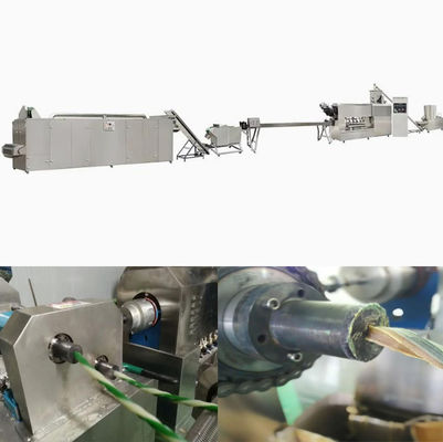 95kw Tamamen Paslanmaz Çelik Bükümlü Köpek Maması İşleme Ekipmanı Evcil Hayvan Ekstrüzyon Makinesi SS304