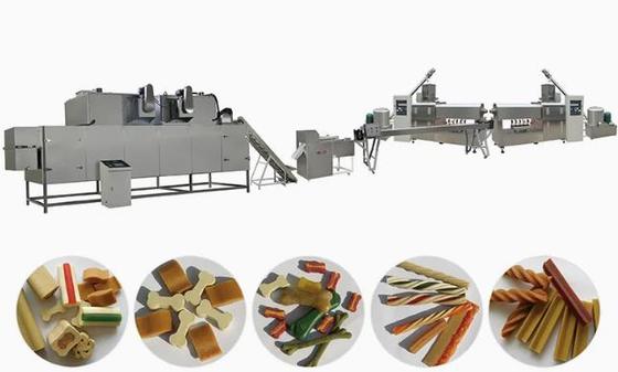 Sürekli ve Otomatik Köpek Yiyeceği Ekstrüder Diş Bakımı Evcil Hayvan Çiğneme Oyuncak Yapma Makinesi