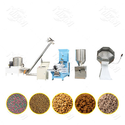Dry Floating Fish Feed Pellet Processing Line 200kg/H-6000kg/H Animal Pet Cat Dog Food Making Extruder Machine