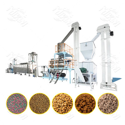 Dry Floating Fish Feed Pellet Processing Line 200kg/H-6000kg/H Animal Pet Cat Dog Food Making Extruder Machine