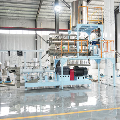 Sürekli ve Otomatik Evcil Hayvan Yemleri Ekstrüzörü 380V / 50Hz Güçlü ve Yüzücü Balık Yemleri için 70-110 mm vida çaplı
