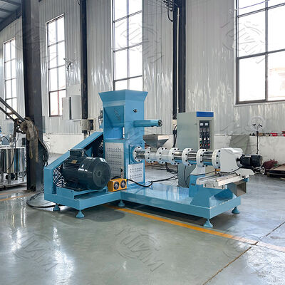 Yüksek Kaliteli 120-1200 kg/saat en iyi tek vidalı yüzen balık yemi pelet ekstrüder makinesi karides yemi pelet ekstrüder makinesi fiyatı Hindistan'da satılık