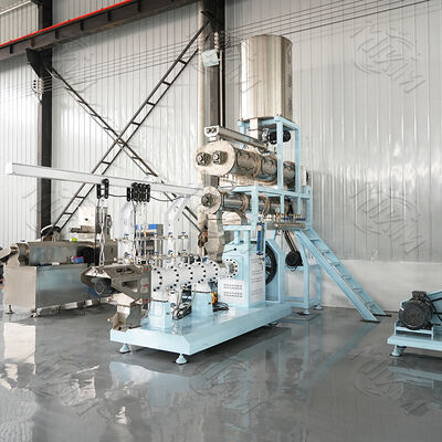 Yüksek Kapasiteli Çift Makarali Islak Ekstrüder Makinesi Çift Makarali Islak Ekstrüder / Yüzen Balık Yemleri ve Evcil Hayvan Yemleri Üretimi için Genişletici