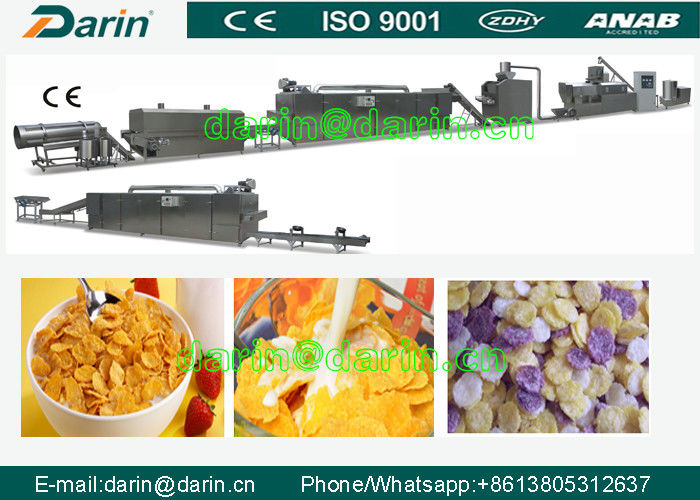 Otomatik Bulk Mısır Flakes Üretim Makinesi Fiyat Iyi durumda mısır pulu üretim hattı / mısır gevreği imalatı