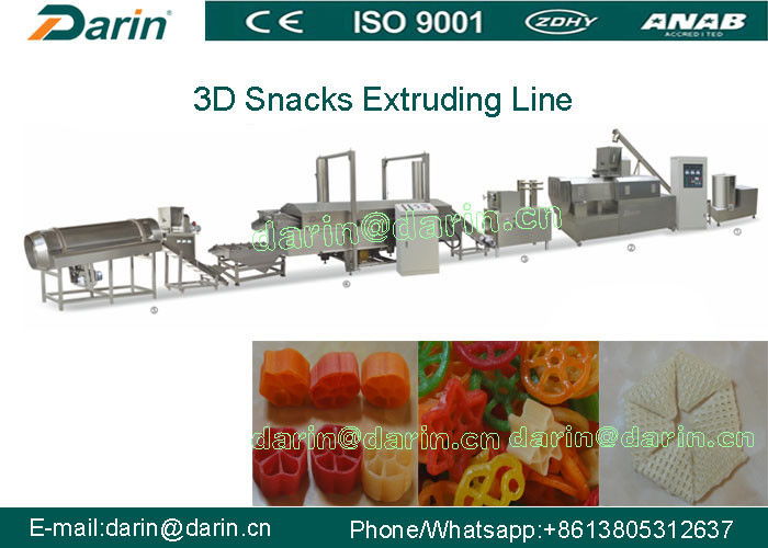 Yüksek Kaliteli 3D Pelet Gıda Makinası / Aperatif Gıda Ekstrüzyon Makinesi