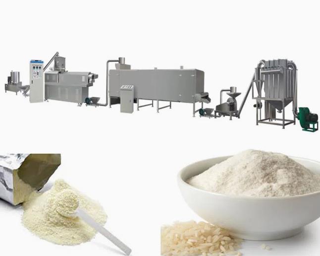 150kg / saat Besleyici Pirinç Toz Ekstrüzyon Makinesi İşleme Hattı