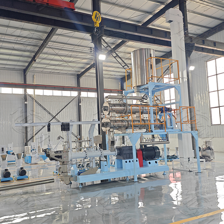 MIKIM Customized Vertical Flowchart High Efficiency Double Screw Extruder Aquatic Fish Feed Making Machine Production Line