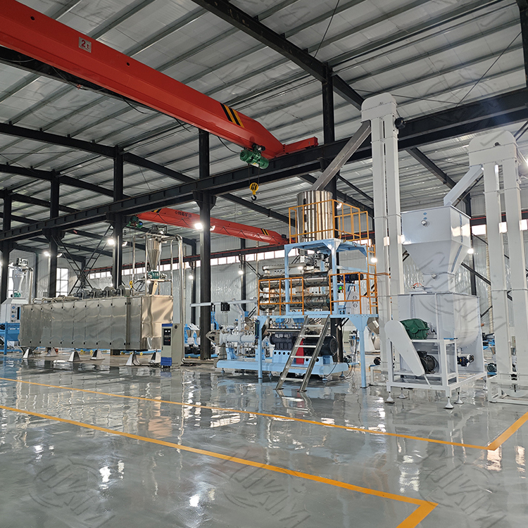 Otomatik Pet Gıda Extruder çeşitli kalıp şekli paslanmaz çelik bisküvi üretim hattı