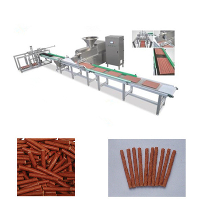 Köpek Eti Şeritleri Soğuk Ekstrüzyon Dövme Makinesi Köpek Maması Et Şeridi Ekstrüzyon Hattı